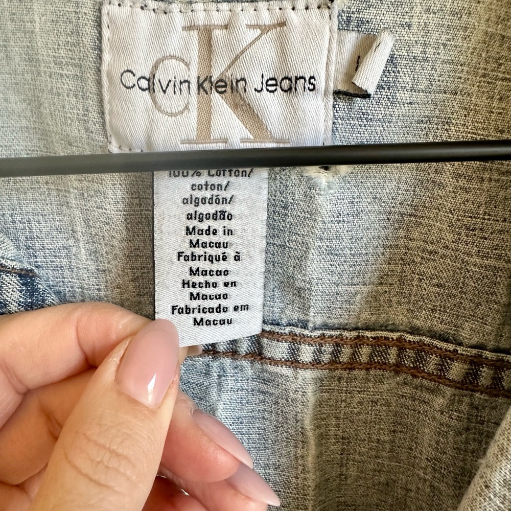 90s Calvin Klein Denim Jean Jacket - Picture 2 of 8